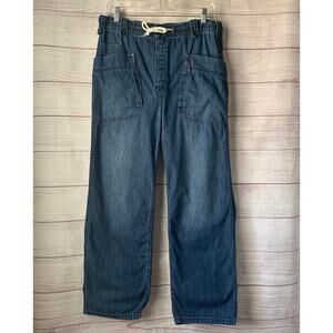We The Free Free People Denim Jeans Cargo Utility Pants Drawstring Size S